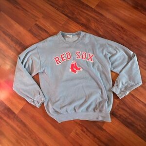 Patagonia Blue Crewneck Sweater with Red Sox Design